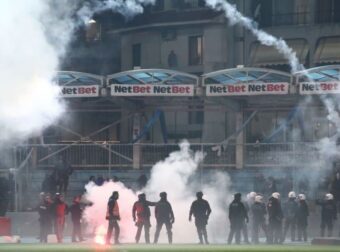 Χαμός στα Γιάννενα! Επεισόδια με οπαδούς του Ολυμπιακού – Πήραν πανό του ΠΑΣ (ΦΩΤΟ)